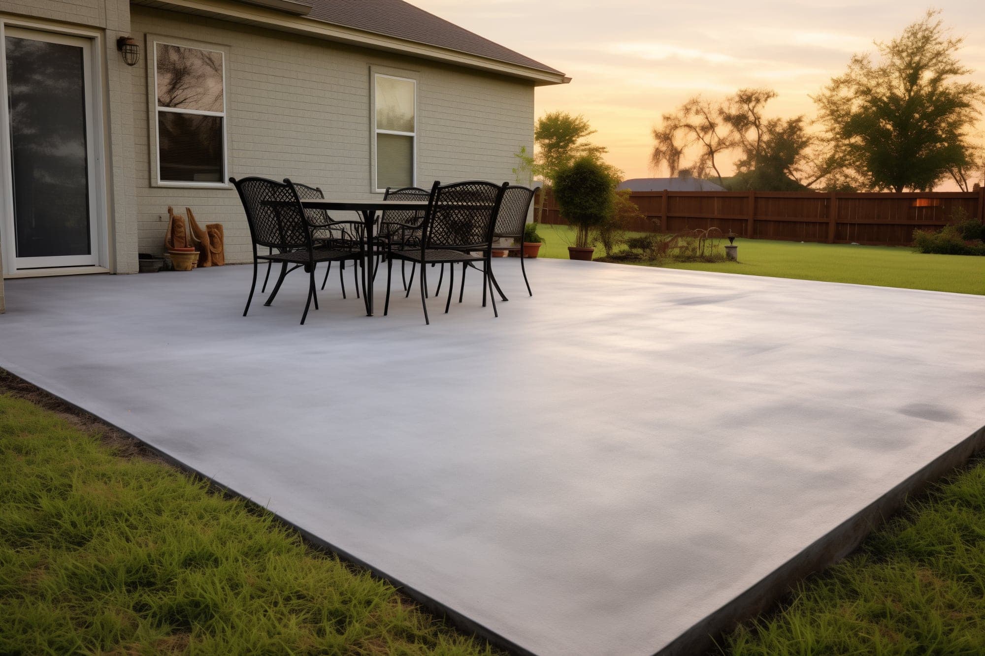Concrete Patio With Table And Chairs Des Moines Concrete Works 1