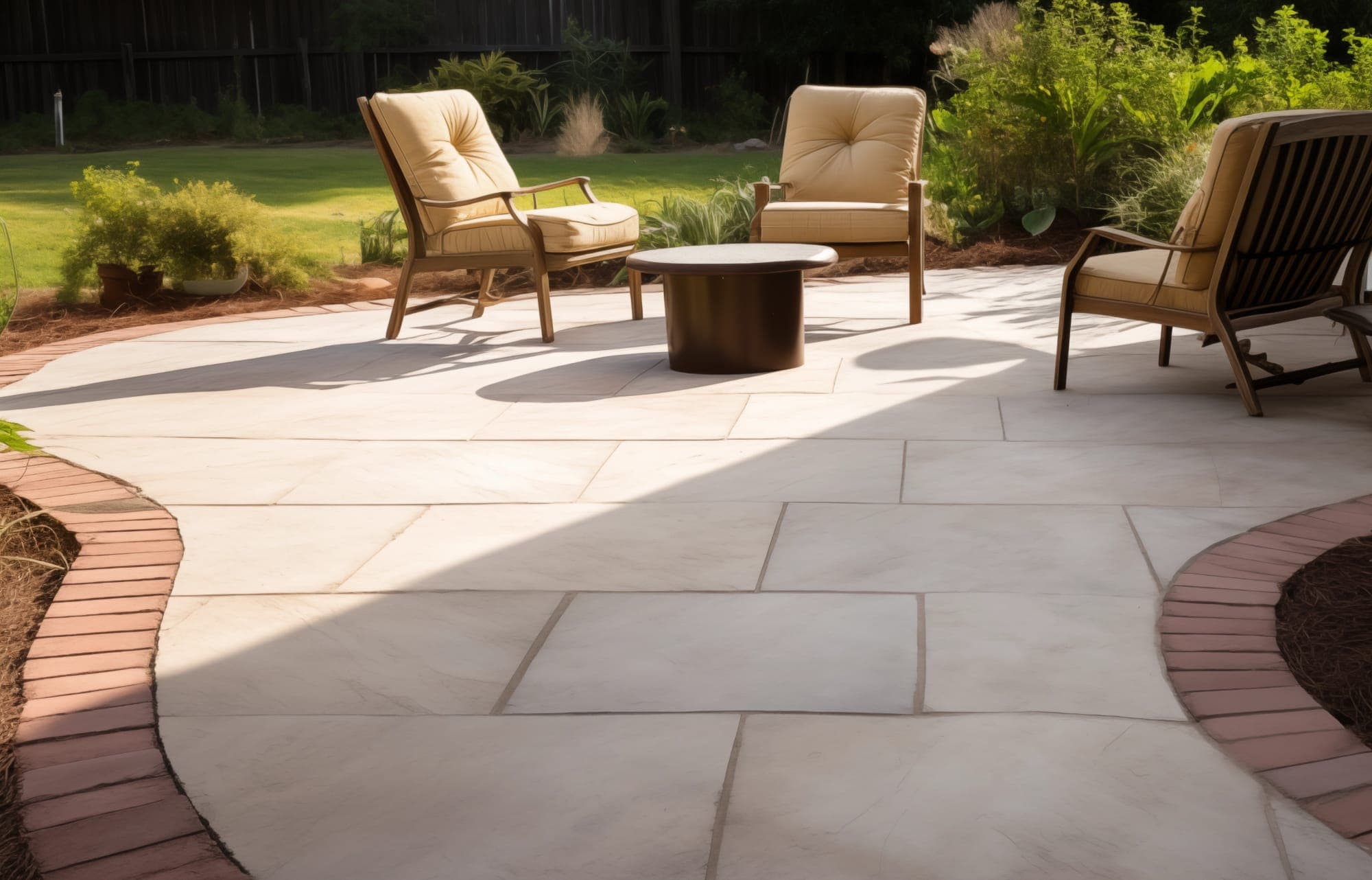 Pavers And Concrete Patio Together