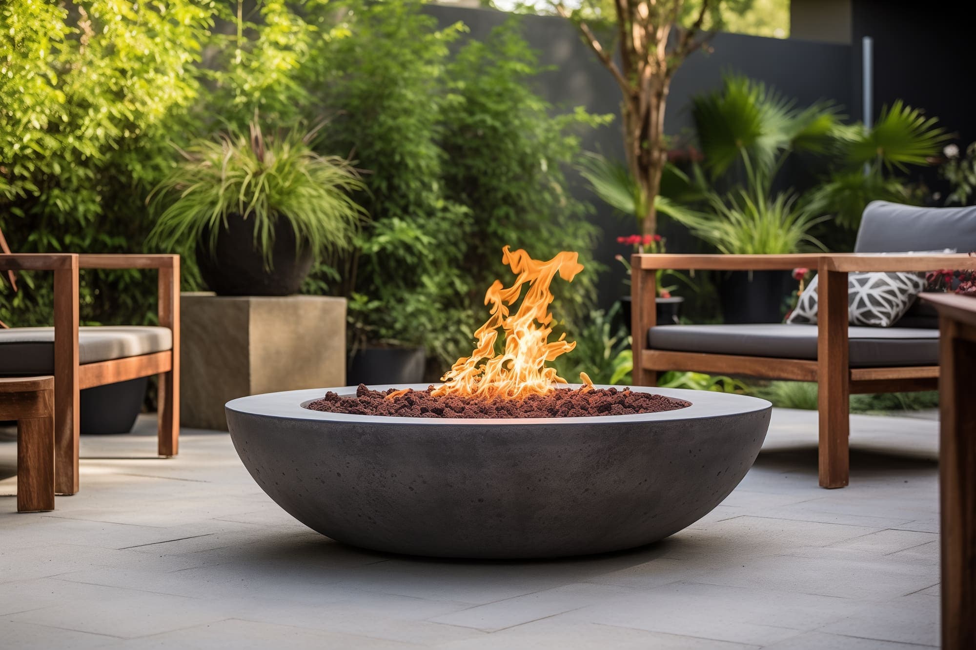 Patio Concrete Fire Bowl Des Moines Concrete Works