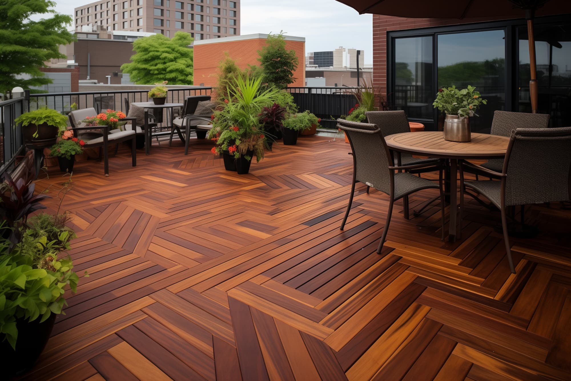 Wooden Patio Deck Des Moines Concrete Works