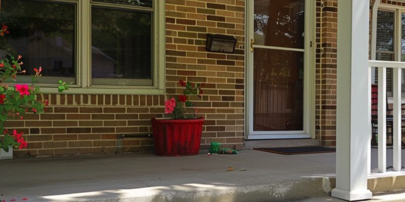 An Old Concrete Front Porch