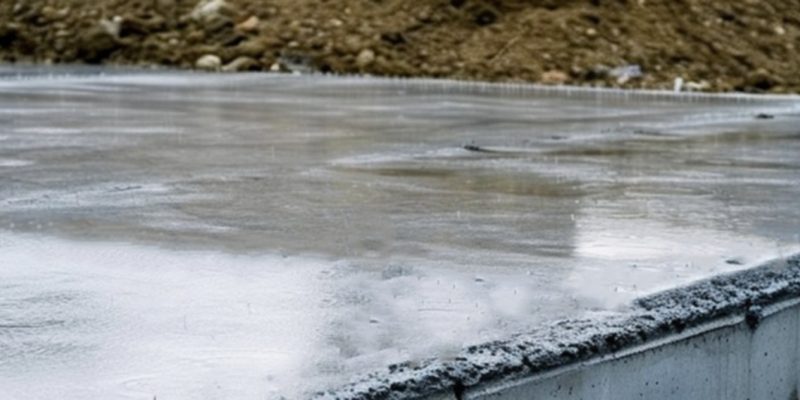 Featured Image - Des Moines Concrete Works pouring concrete on wet ground 2