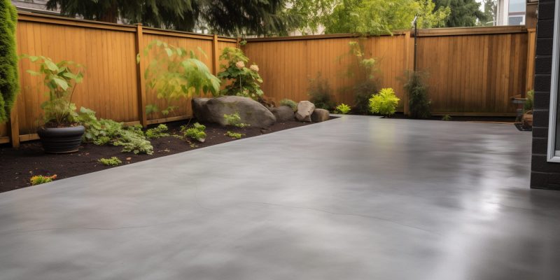 Finished Concrete Patio - Des Moines Concrete Works