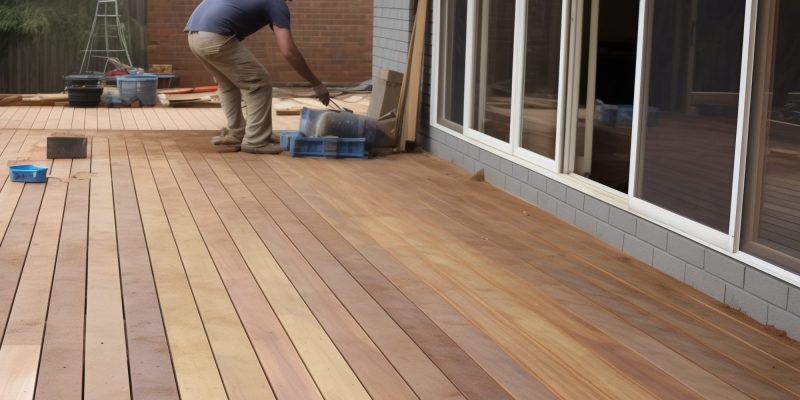 wood deck over concrete - des moines cocnrete works